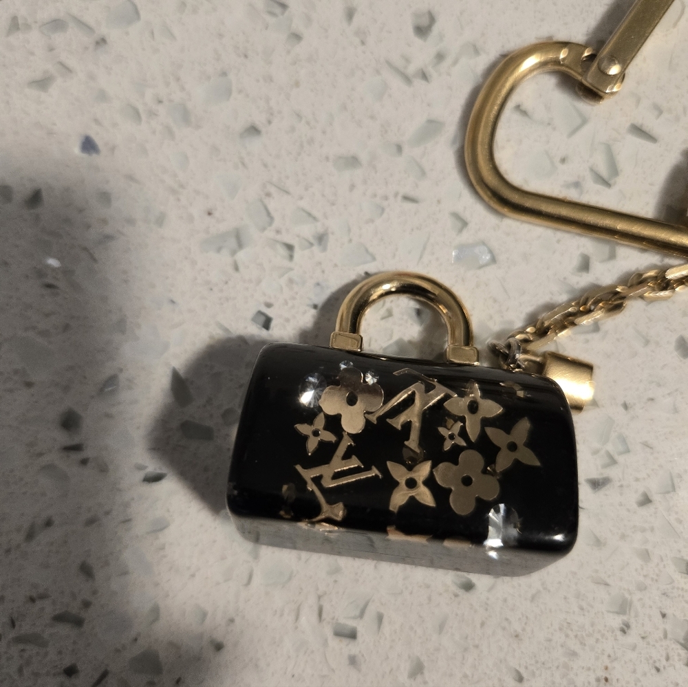 Louis Vuitton BLACK SPEEDY KEY CHAIN BAG CHARM With COA - Picture 8 of 10